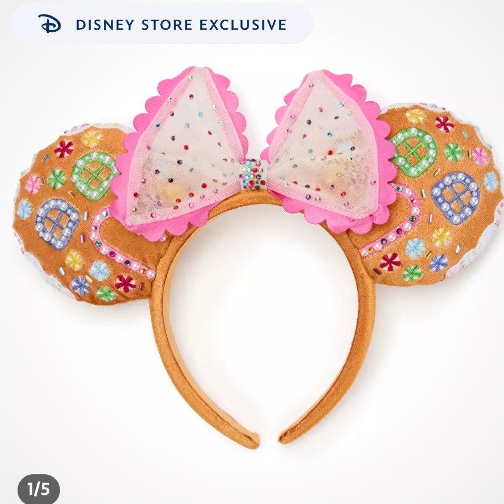 Disney Minnie Mouse Gingerbread Ear Headband for Adults by BaubleBar- Exclusive